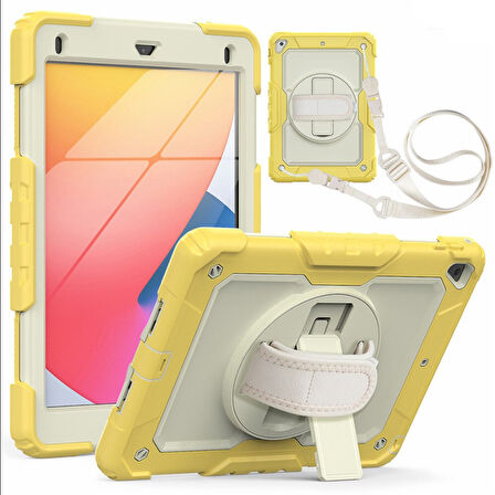 Apple iPad 5. Nesil 9.7" Kılıf Renkli Strap Zırh Case 2017 A1822 A1823