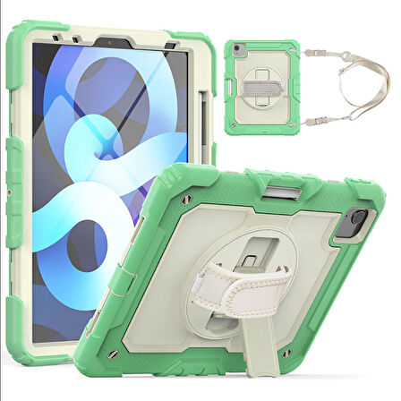 Apple iPad Pro 11 2. Nesil 2020 Kılıf Renkli Strap Zırh Case A2228 A2068 A2230 A2231