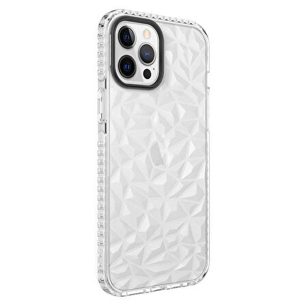 Apple iPhone 12 Pro Max Kılıf Bumper Şeffaf Buzlu Kapak