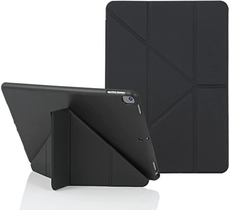 Apple iPad 8. Nesil 10.2 Kılıf Trifolding Arkası Silikon Smart A2270 A2428 A2429A2430