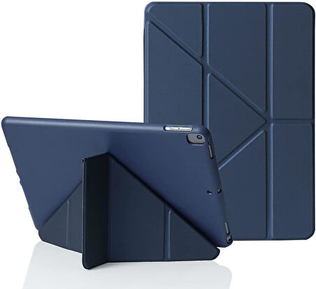 iPad 2 3 4 Kılıf Trifolding Arkası Silikon Smart A1395 A1396 A1397 A1416 A1430 A1403 A1458 A1459-460