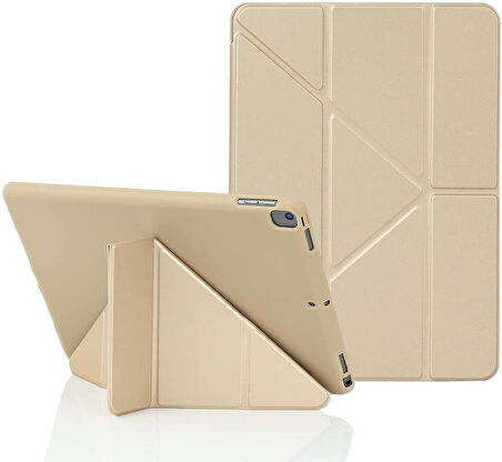 iPad 2 3 4 Kılıf Trifolding Arkası Silikon Smart A1395 A1396 A1397 A1416 A1430 A1403 A1458 A1459-460