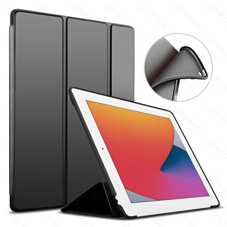 Apple iPad 7. Nesil 10.2" Kılıf Arkası Silikon Smart Case A2197 A2200 A2198