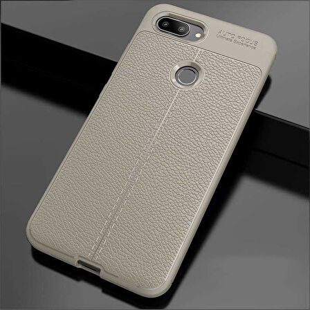 Xiaomi Mi 8 Lite Kılıf Deri Tarzı Niss Silikon Case