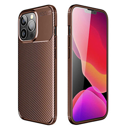 Apple iPhone 13 Pro Kılıf Karbon Silikon Case