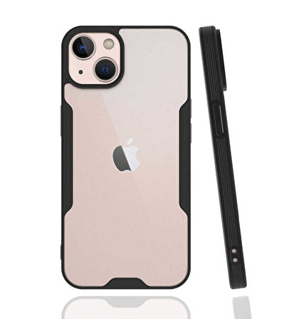 Apple iPhone 13 Kılıf Kenar Renkli Kamera Korumalı Mat Kapak