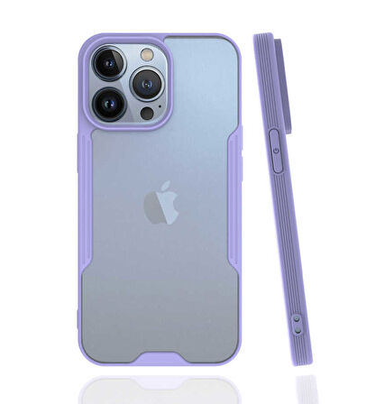 Apple iPhone 13 Pro Kılıf Kenar Renkli Kamera Korumalı Mat Kapak
