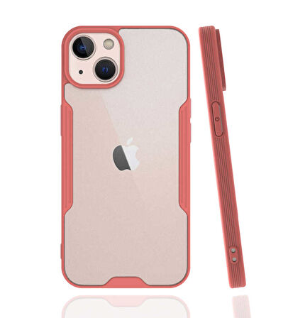 Apple iPhone 13 Mini Kılıf Kenar Renkli Kamera Korumalı Mat Kapak