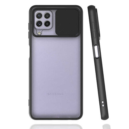 Samsung Galaxy M32 Kılıf Kamera Kapatmalı Lensi Case