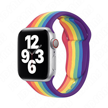 Apple Watch 42/44/45/46/49mm Kordon Gökkuşağı Kordon