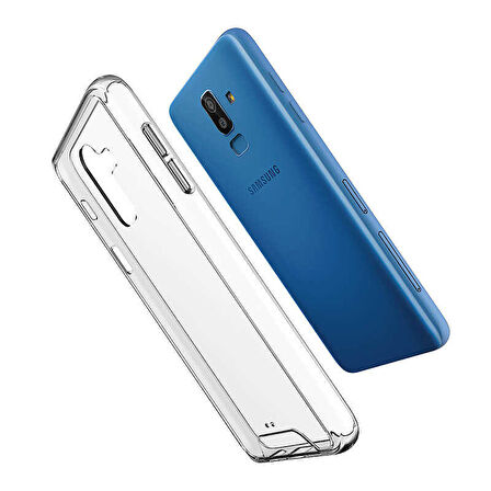 Samsung Galaxy J8 Kılıf Şeffaf Sararmaz Gard Silikon