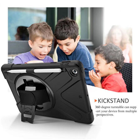 Apple iPad 8. Nesil 10.2 Kılıf Defender Askılı Zırhlı Tank Case A2270 A2428 A2429 A2430