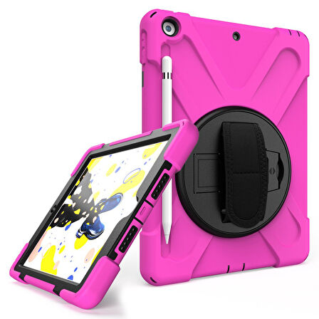 Apple iPad 6. Nesil 9.7 Kılıf Defender Askılı Zırhlı Tank Case A1893 A1954