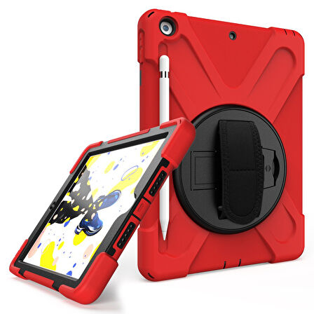 Apple iPad Air 2 9.7 Kılıf Defender Askılı Zırhlı Tank Case A1566 A1567