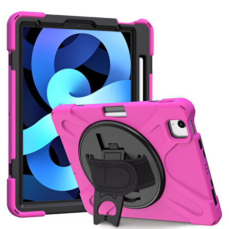 Apple iPad Air 4 10.9 Kılıf Defender Askılı Zırhlı Tank Case A2072 A2316 A2324 A2325