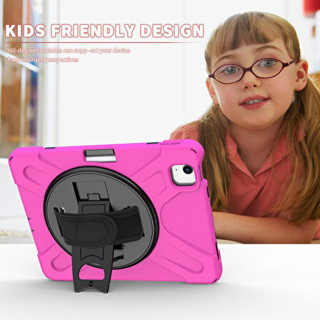 Apple iPad Air 4 10.9 Kılıf Defender Askılı Zırhlı Tank Case A2072 A2316 A2324 A2325