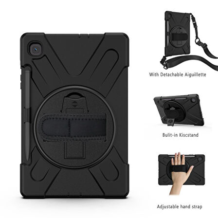 Samsung Galaxy Tab S6 Lite 2024 P620 P610 Kılıf Defender Askılı Zırhlı Tank Case 13-15-17