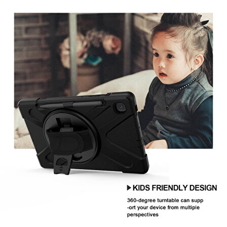 Samsung Galaxy Tab S6 Lite 2024 P620 P610 Kılıf Defender Askılı Zırhlı Tank Case 13-15-17