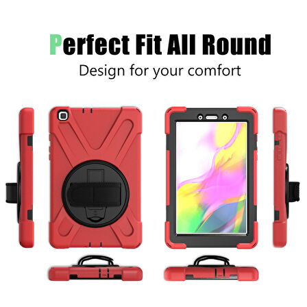 Samsung Galaxy Tab A 8.0 T290 T295 T297 Kılıf Defender Askılı Zırhlı Tank Case