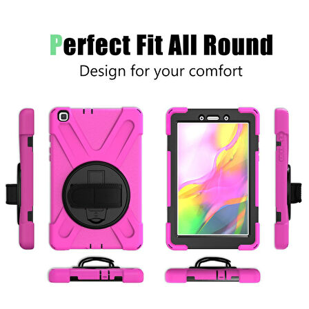 Samsung Galaxy Tab A 8.0 T290 T295 T297 Kılıf Defender Askılı Zırhlı Tank Case