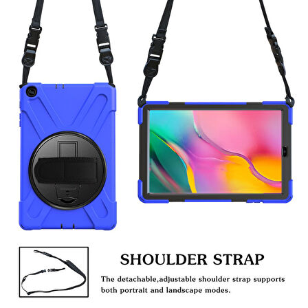 Samsung Galaxy Tab A 10.1 T510 T515 T517 Kılıf Defender Askılı Zırhlı Tank Case