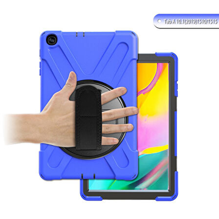 Samsung Galaxy Tab A 10.1 T510 T515 T517 Kılıf Defender Askılı Zırhlı Tank Case
