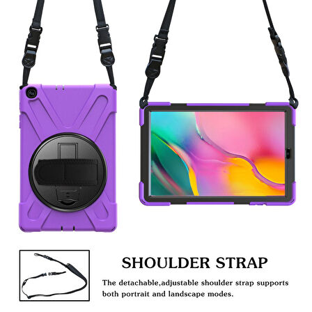 Samsung Galaxy Tab A 10.1 T510 T515 T517 Kılıf Defender Askılı Zırhlı Tank Case