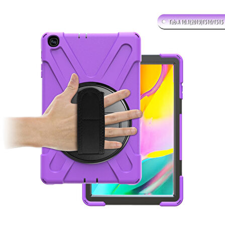 Samsung Galaxy Tab A 10.1 T510 T515 T517 Kılıf Defender Askılı Zırhlı Tank Case