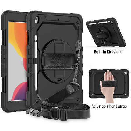 Apple iPad 9. 8. 7. Nesil 10.2" Kılıf Defender Askılı Pars Case Fuji A2197 A2200 A2198
