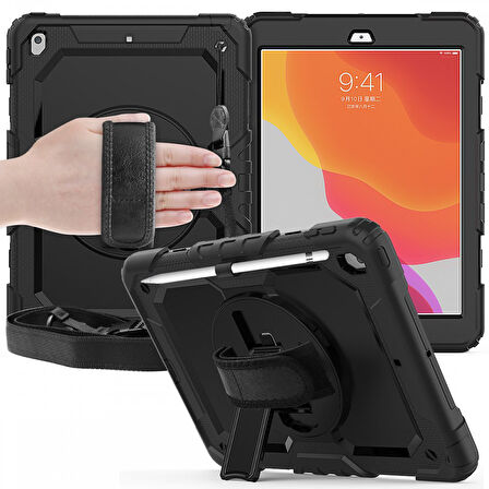 Apple iPad 9. 8. 7. Nesil 10.2" Kılıf Defender Askılı Pars Case Fuji A2197 A2200 A2198