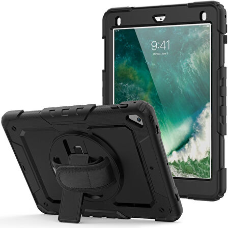 Apple iPad Pro 9.7 Kılıf Defender Askılı Pars Case A1673 A1674 A1675