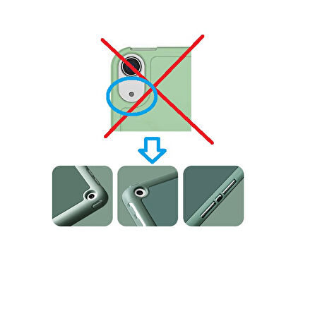 Apple iPad Pro 9.7 Kılıf Kalem Bölmeli Trifolding Case A1673 A1674 A1675