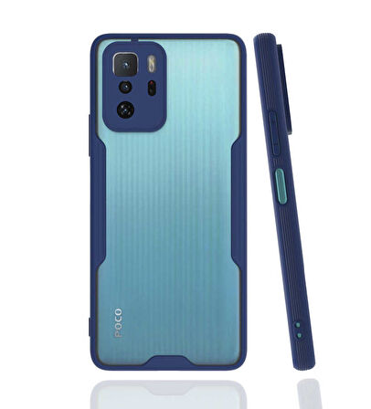 Xiaomi Poco X3 GT Kılıf Kenar Renkli Kamera Korumalı Mat Kapak