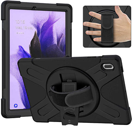 Samsung Galaxy Tab S7 FE LTE T737 T736 T733 T730 Kılıf Defender Askılı Zırhlı Tank Case