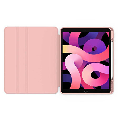 Apple iPad Mini 7 Mini 6 Kılıf Şeffaf Dönebilen Kalem Bölmeli 2021-2024