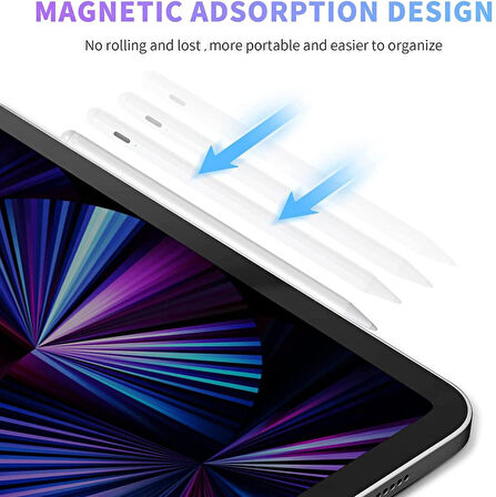 Apple iPad Stylus Dokunmatik Kalem Palm Rejection Mıknatıslı 2018 Sonrası iPadlar İçin Pencil 16