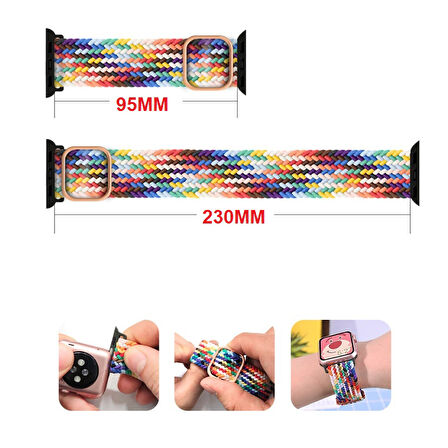 Apple Watch 10 42mm - 38/40/41mm Kordon Örgü Tokalı Kordon 2/3/4/5/6/se/7/8/9