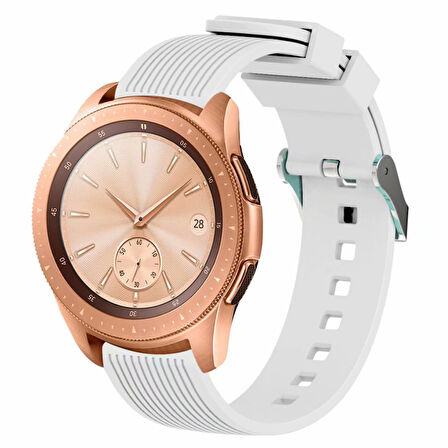 Huawei Watch 3 GT GT2 GT2e GT3 GT4 GT5 Pro 46mm Ultimate SE Elite Kordon Çizgili Silikon Kordon