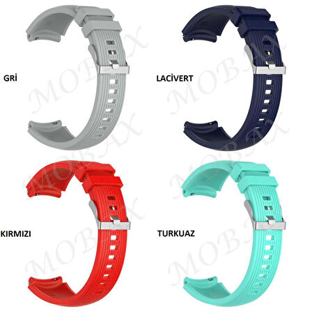 Samsung Galaxy Watch 42mm Active 2 40mm 44mm Kordon Çizgili Silikon Kordon
