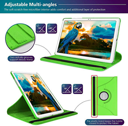 Samsung Galaxy Tab S5E T720 T725 T727 Kılıf 360 Dönebilen Standlı Case