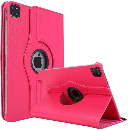 Apple iPad Pro 12.9 4. Nesil 2020 Kılıf 360 Dönebilen Standlı Case A2229 A2069 A2232 A2233