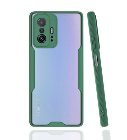 Xiaomi Mi 11T 5G Kılıf Kenar Renkli Kamera Korumalı Mat Kapak