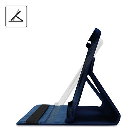 Lenovo M10 Plus TB-X606F TB-X606X Kılıf 360 Dönebilen Standlı Case