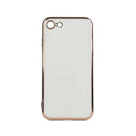 Apple iPhone SE 2020 Kılıf Köşeli Altın Model Kapak