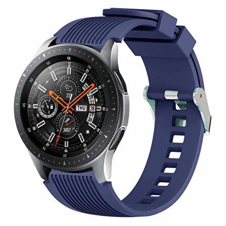 Huawei Watch 3 / 3 Pro Kordon Çizgili Silikon Kordon