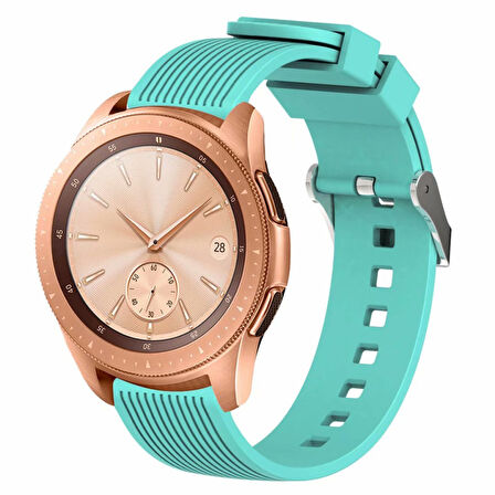 Huawei Watch 3 / 3 Pro Kordon Çizgili Silikon Kordon