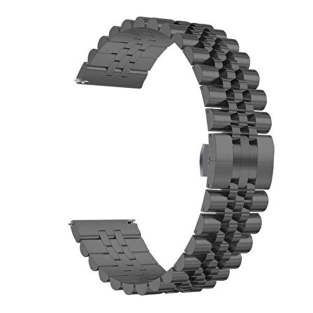 Huawei Watch 3 / 3 Pro Kordon Şeritli Metal Kordon 36