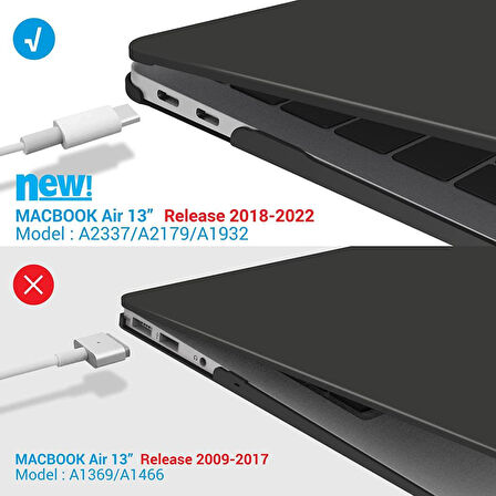 Apple Macbook Pro 13.3inç M2 2022 2020 A2251 A2289 A2338 Kılıf Mat Ön Arka Kapak