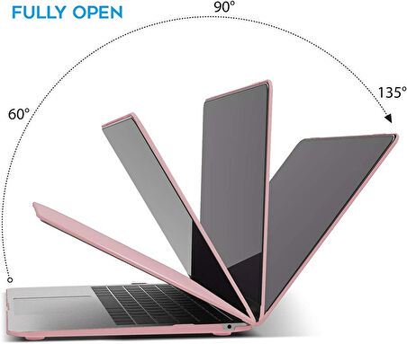 Apple Macbook Pro 13.3inç M2 2022 2020 A2251 A2289 A2338 Kılıf Mat Ön Arka Kapak