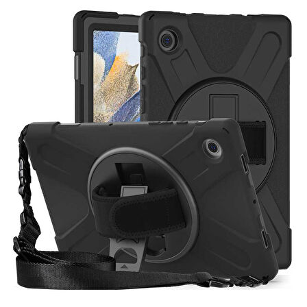 Samsung Galaxy Tab A8 10.5 SM-X200 2021 Kılıf Defender Askılı Zırhlı Tank Case
